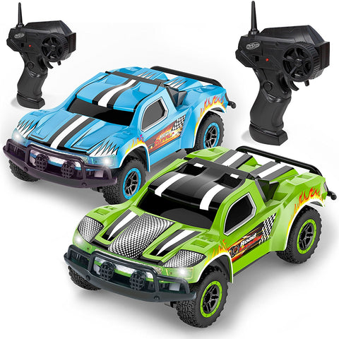 Remote Control Car - 2 Mini Racing Coupe Cars - With Rechargeable Batteries and Wall Chargers