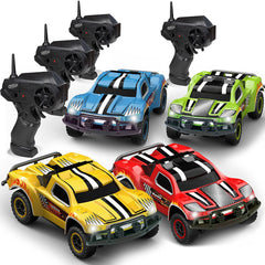 Remote Control Car - Mega Set of 4 Mini Racing Coupe Cars - With Rechargeable Batteries and Wall Chargers