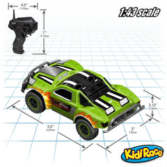 Kidirace Remote Control Car - Mini Racing Coupe with Rechargeable Battery and Wall Charger