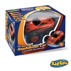 KidiRace Amphibious Remote Control Car ‒ Orange ‒ 360 Degree Spin Aqua Stunt RC Car