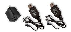 Double USB Charger With Two Cables For KidiRace Bumper Cars & Mini Buggy - Series 2400