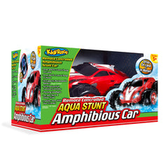 KidiRace Amphibious Remote Control Car ‒ Red ‒ 360 Degree Spin Aqua Stunt RC Car