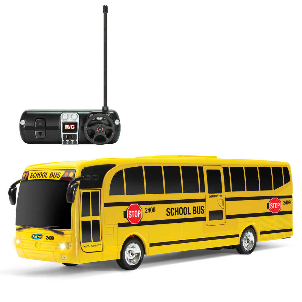 Remote Control School Bus with Beaming Lights, Rechargeable Battery – High-Speed RC Cars for Boys and Girls
